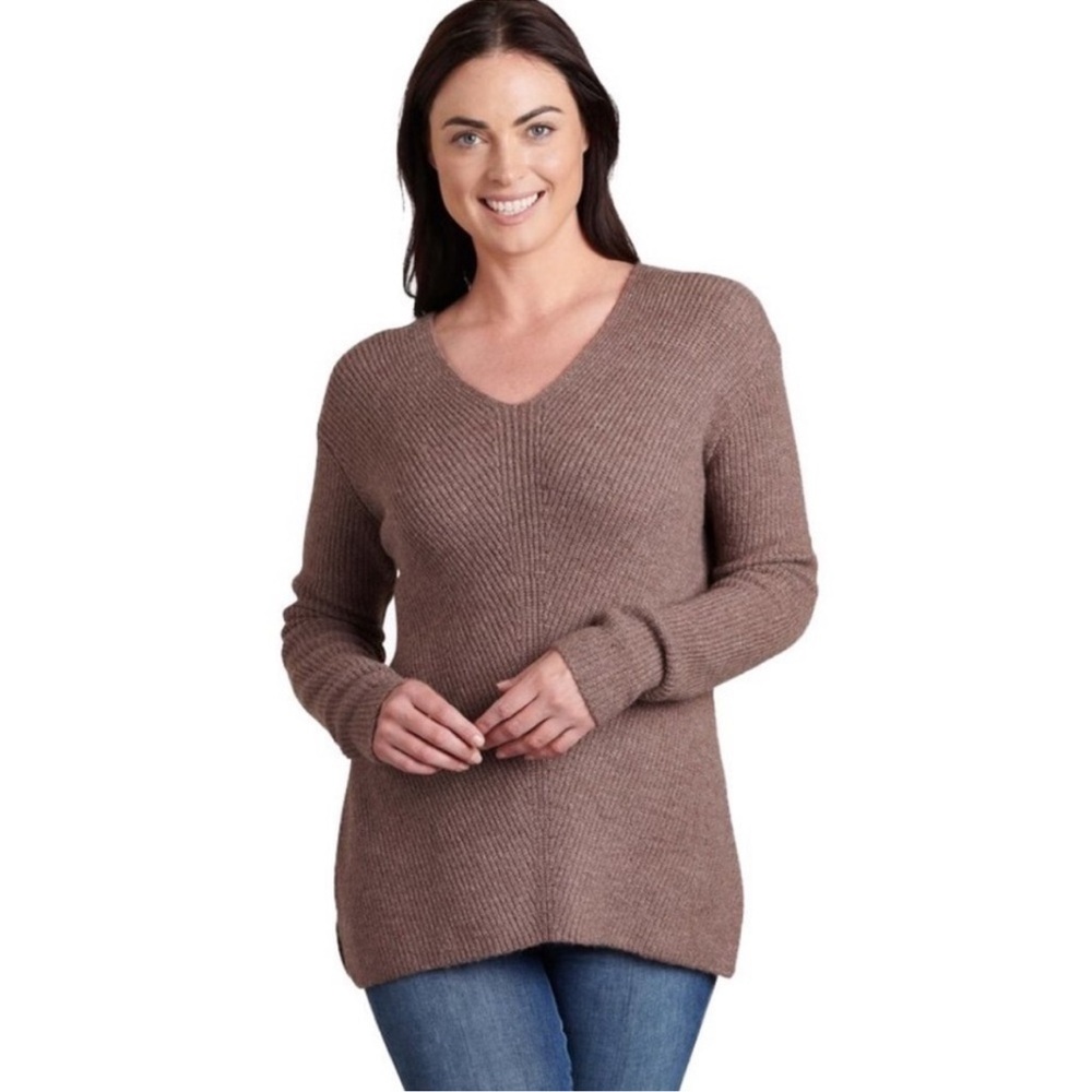 Kuhl Makenna Sweater Wool Blend in Brown Size Large